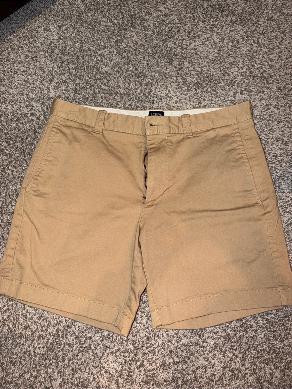 J. Crew Men's Tan Flat Front Chino Shorts